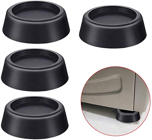 TAORAYO 洗濯機 かさ上げ 防振ゴムマット 台 防音 滑り止め 家具 転倒防止 除湿 排水溝 洗濯機用かさ上げ台 洗濯機用ゴムマット 振動吸収マット 防音パッド 高さ調節 洗濯機・乾燥機・冷蔵庫・家具用防振/防音 防水パン 床のキズ凹み防止 滑り止め 4点セット